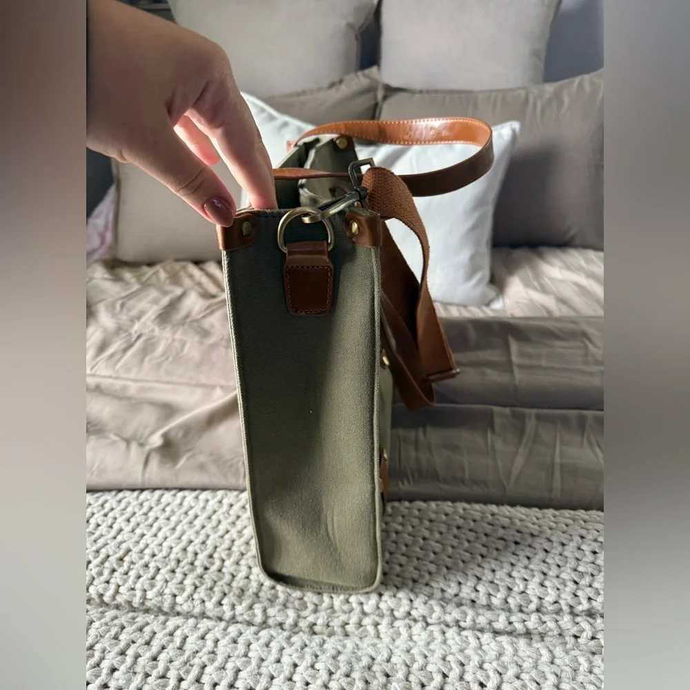 Olive Green Messenger Bag
